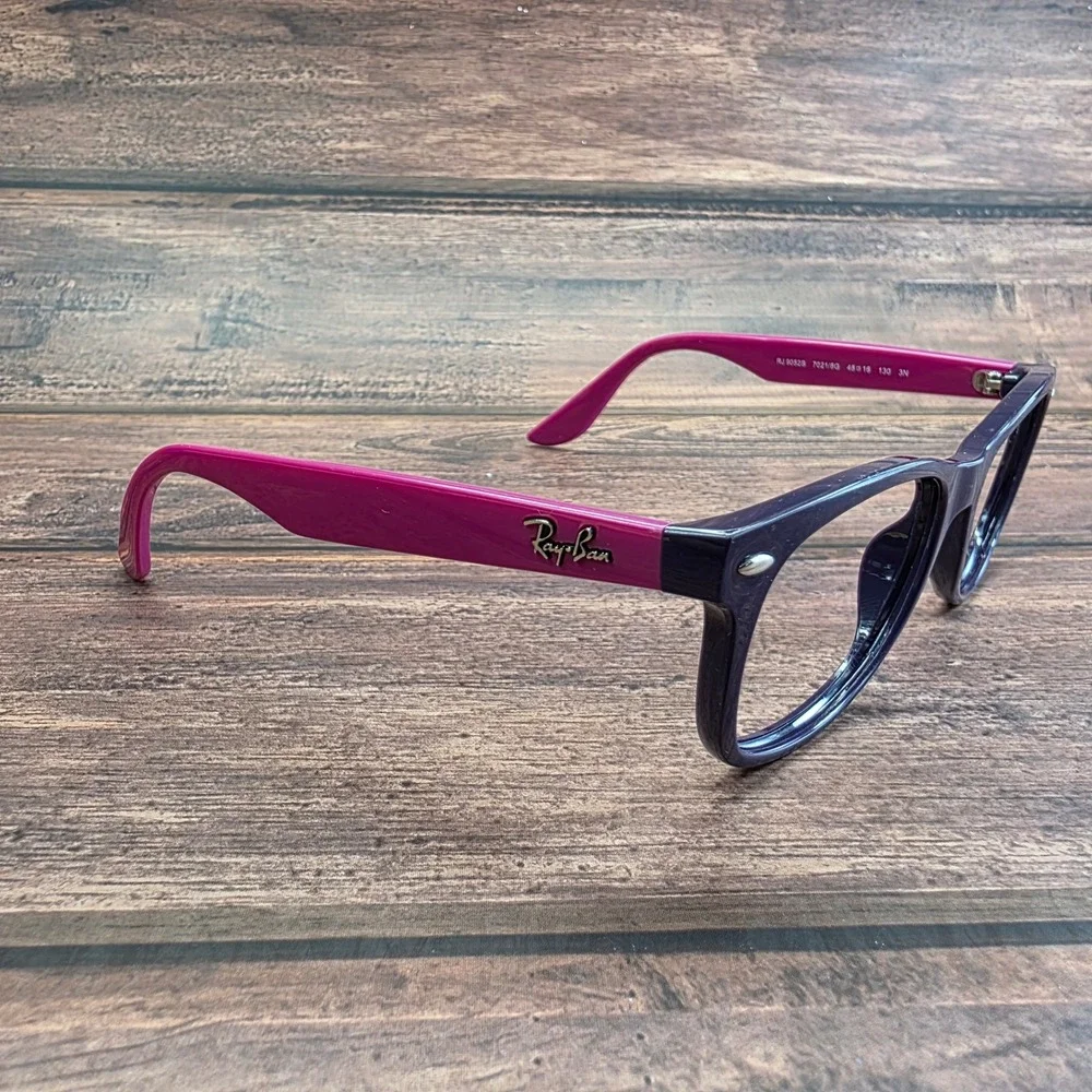 Ray-Ban Junior RJ 9052S 7021/8G Purple Pink‎ Square Eyeglasses 48-16-130